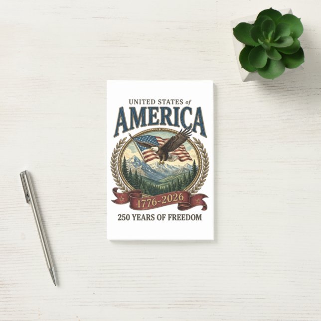 America 250th Anniversary Post-it Notes (Office)
