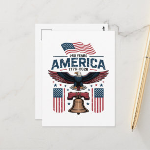 america 250th anniversary postcard