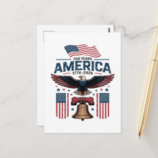 america 250th anniversary postcard