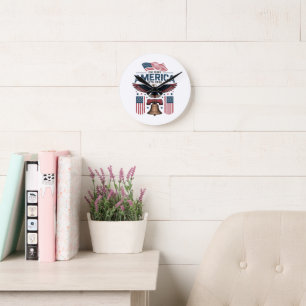 america 250th anniversary round clock
