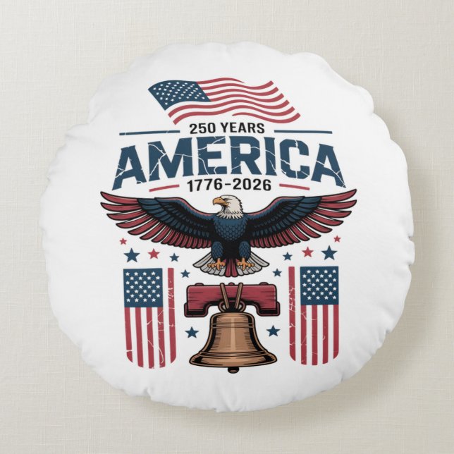 america 250th anniversary round cushion (Front)