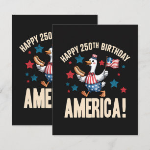 America 250Th Anniversary Silly Patriotic Goose Card