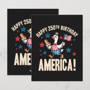 America 250Th Anniversary Silly Patriotic Goose Holiday Card
