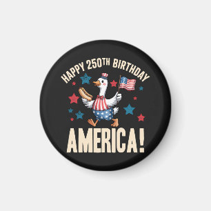 America 250Th Anniversary Silly Patriotic Goose Magnet