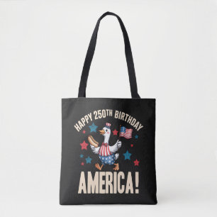 America 250Th Anniversary Silly Patriotic Goose Tote Bag
