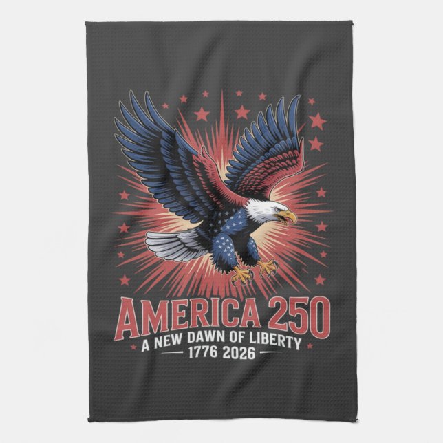 America 250th Anniversary Tea Towel (Vertical)