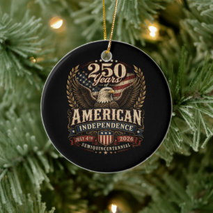 America 250th Anniversary usa Ceramic Ornament