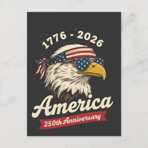 America 250Th anniversary USA Eagle Bird 1776 2026 Holiday Postcard