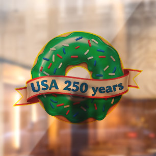 America 250th anniversary USA with sweet doughnut