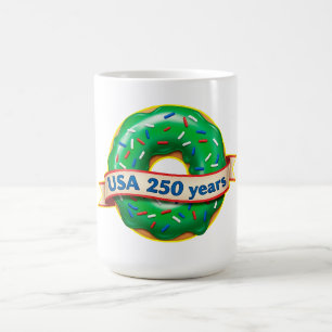 America 250th anniversary USA with sweet doughnut Coffee Mug
