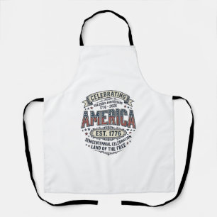 America 250th Anniversary Vintage Patriotic Shirt  Apron