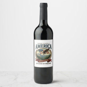 America 250th Anniversary Wine Label