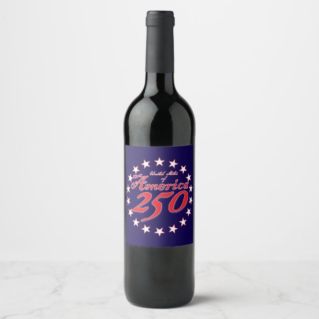 America 250th Anniversary Wine Label (Front)