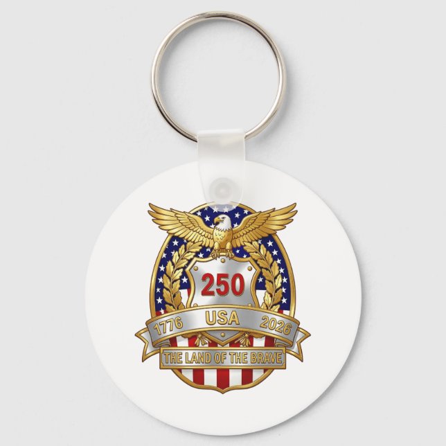 America 250th Birthday Key Ring (Front)