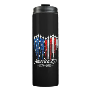 America 250th Years Heart Flag Thermal Tumbler