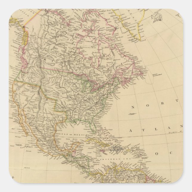 America 2 square sticker (Front)