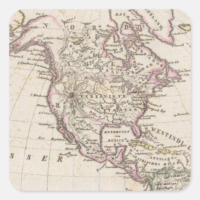 America 3 square sticker (Front)