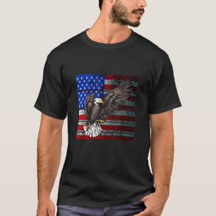America 4th Of July Eagle Patriotic American Flag  T-Shirt
