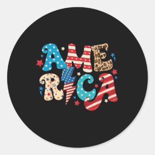 America 4th Of July Independence Day 1776 Vintage Classic Round Sticker