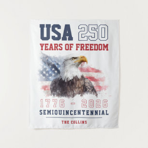 America 4th of July USA 250th Anniversary Party Tapestry