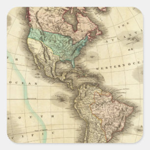 America 5 square sticker