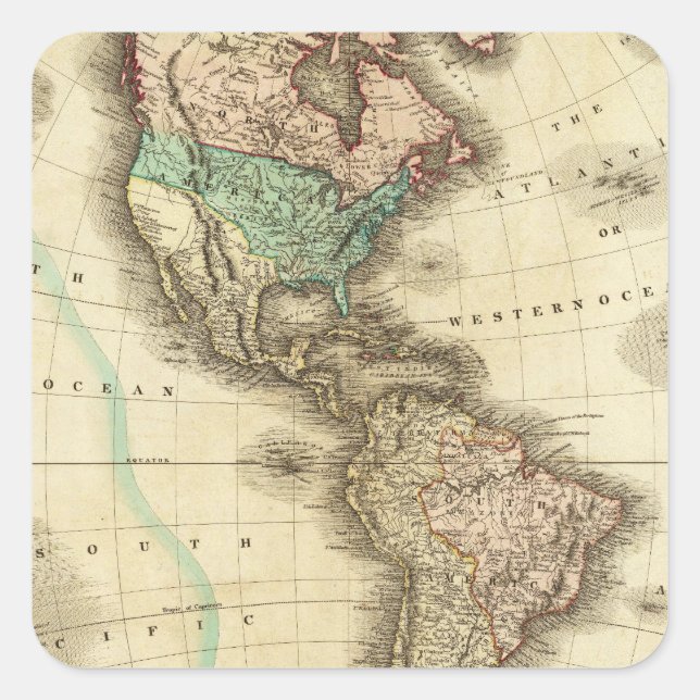 America 5 square sticker (Front)