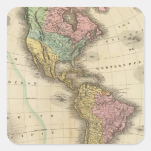 America 9 square sticker