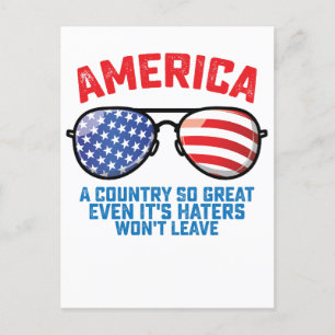 America A Country So Great Even It's Haters Won't  Invitation Postcard