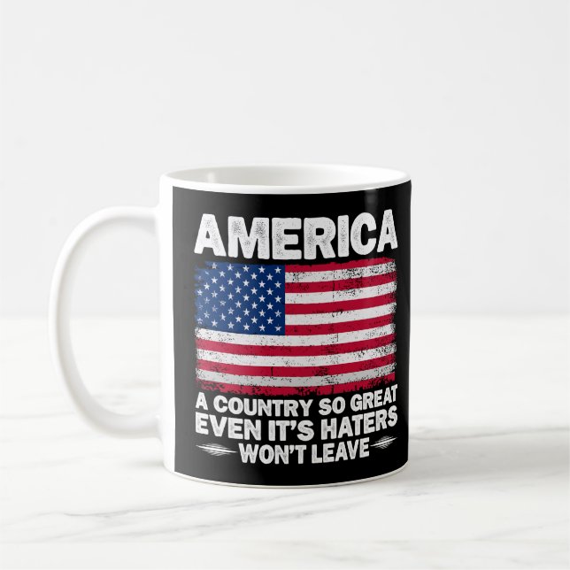 America A Country So Great Usa Flag Retired Father Coffee Mug (Left)