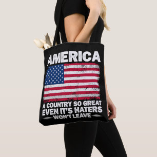America A Country So Great Usa Flag Retired Father Tote Bag