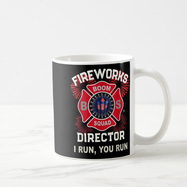 America af firework director run boom squad coffee mug (Right)