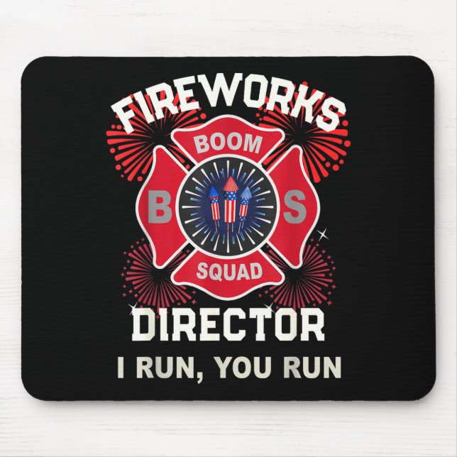 America af firework director run boom squad mouse pad (Front)