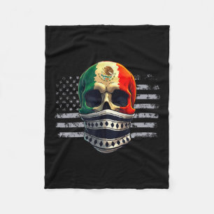 America American Mexican Pride Flag Mexico Roots H Fleece Blanket