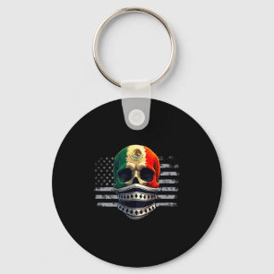 America American Mexican Pride Flag Mexico Roots H Key Ring