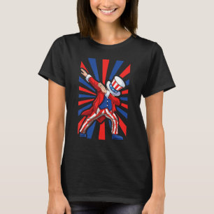 America American Uncle Dab Dabbing Sam Usa Flag 4t T-Shirt