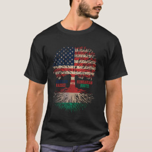 America and Hungary Country Flag Roots Hungarian A T-Shirt