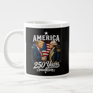 America Anniversary 250th Trump Washington Large Coffee Mug