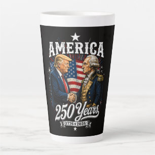 America Anniversary 250th Trump Washington Latte Mug