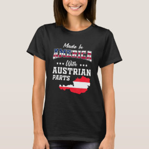 America Austrian Parts Austria Map USA Flag Ancest T-Shirt