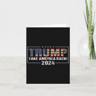 America Back American Flag Trump 2024 Men Women Gi Card
