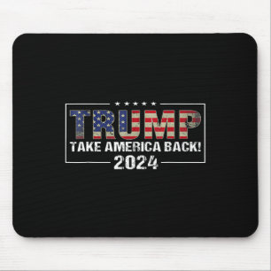 America Back American Flag Trump 2024 Men Women Gi Mouse Pad