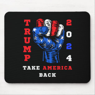 America Back Trump 2024 Maga Republicans Patriotic Mouse Pad