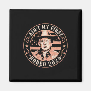 America Back Trump Cowboy Rodeo Election 2024 Magnet
