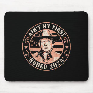 America Back Trump Cowboy Rodeo Election 2024 Mouse Pad
