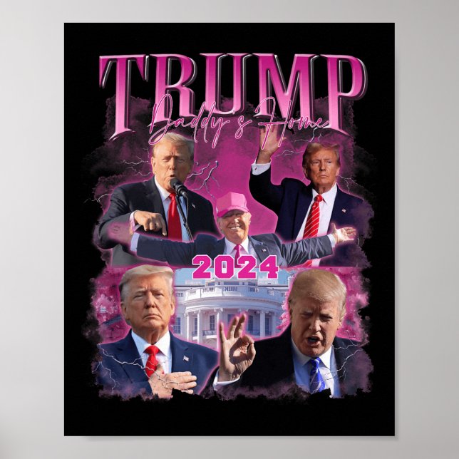 America Back Us American Flag Trump 2024  Poster (Front)