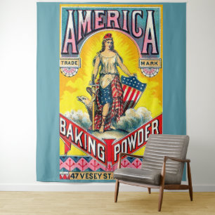 America Baking Powder Tapestry