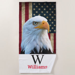AMERICA BALD EAGLE Beach Towel