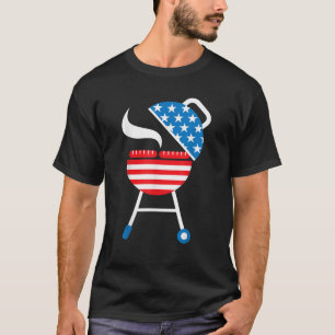 America Barbeque 4th Of July USA Flag Merica Dad G T-Shirt