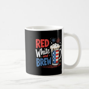 America Beer Lovers Red White And Brew Fourth Of J Coffee Mug