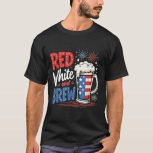 America Beer Lovers Red White And Brew Fourth Of J T-Shirt